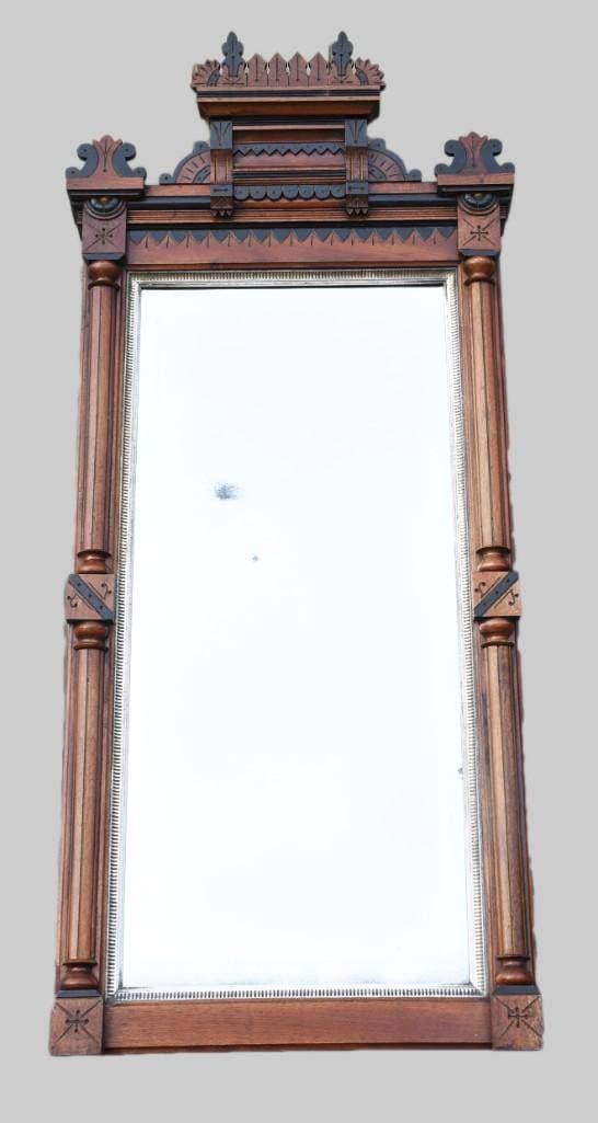 c1860 Eastlake Period Carved Wall Mirror